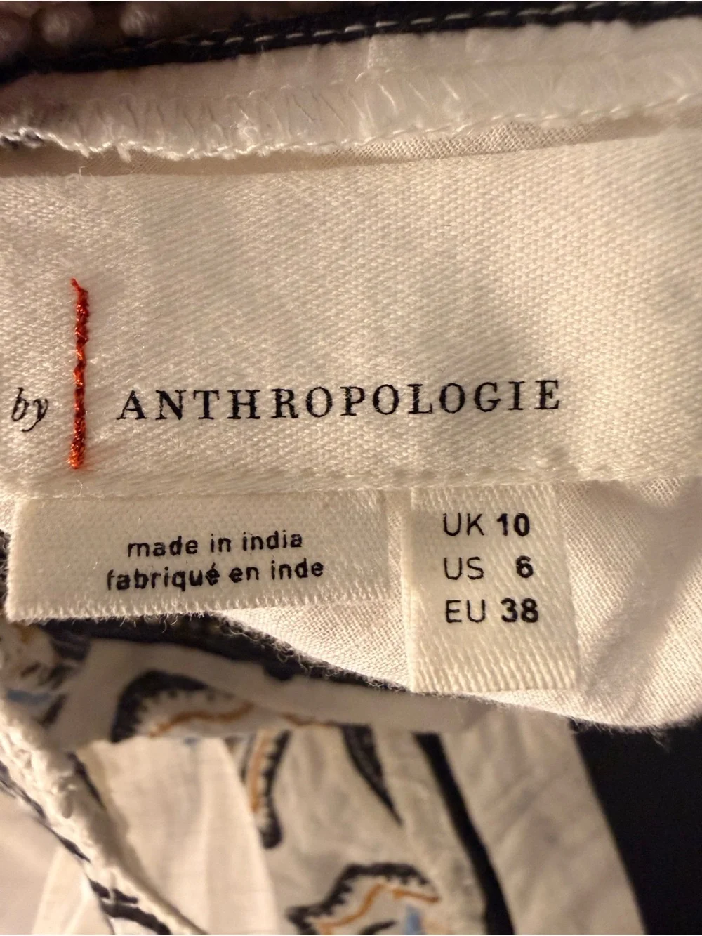 Anthropologie | White Embroidered Peasant Blouse Sequins | Sz 6